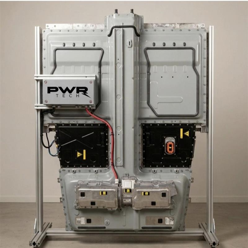 PWRTech second-life batterimodul monterad i ram